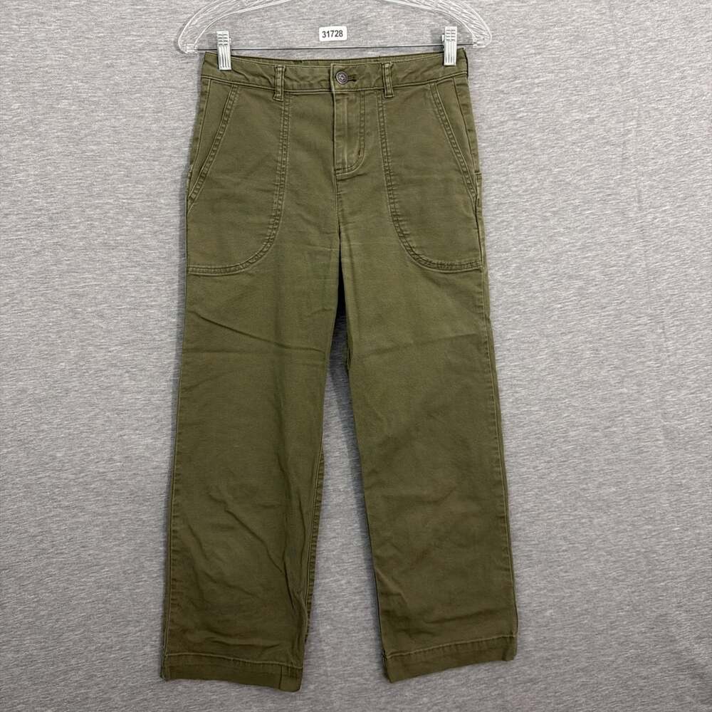 Patagonia Womens Size 0 Olive Green Organic Cotton Utility Cargo Pants
